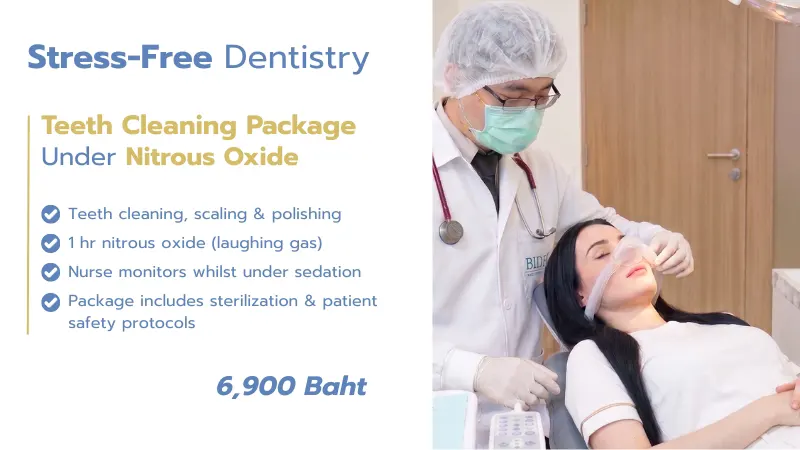 teeth cleaning laughing gas